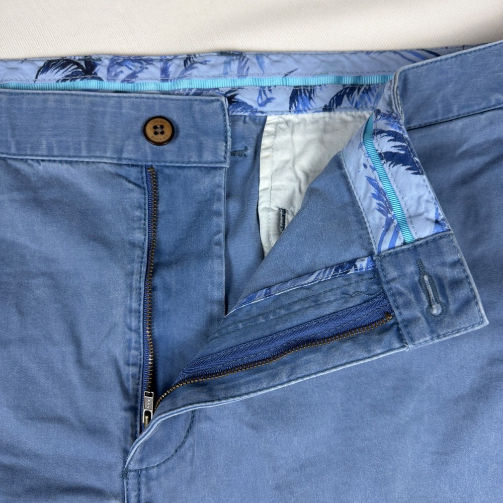 Tommy Bahama Boracay Shorts Mens 40 Blue Cotton Tencel Blend Flat Front Chino - Picture 5 of 8